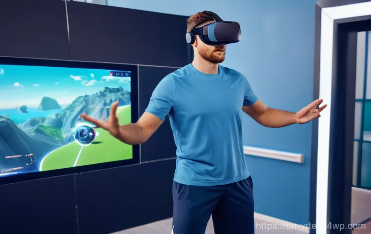 가상현실 재활치료를 위한 사용자 인터페이스 설계 - **Prompt 1: User-Friendly VR Rehabilitation for an Elderly Patient**
    "A serene, medium shot of a...